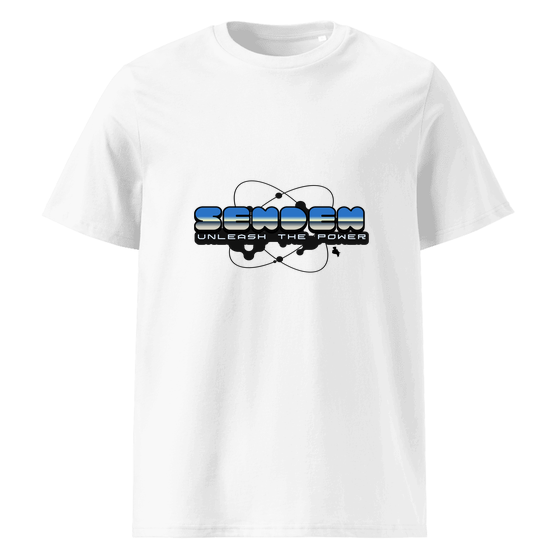 Personalisierbares Senden T-Shirt – Atom Design – Weiß für Senden