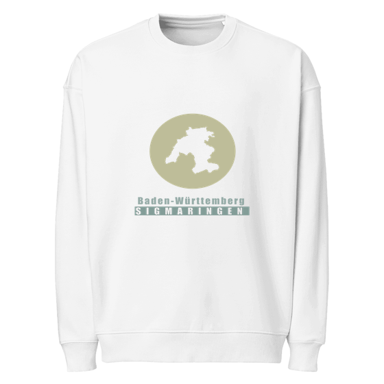 Personalisierbares Sigmaringen Sweatshirt – Minimal Moon Design – Weiß für Sigmaringen