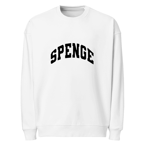 Personalisierbares Spenge Sweatshirt – Varsity3 Design – Weiß für Spenge