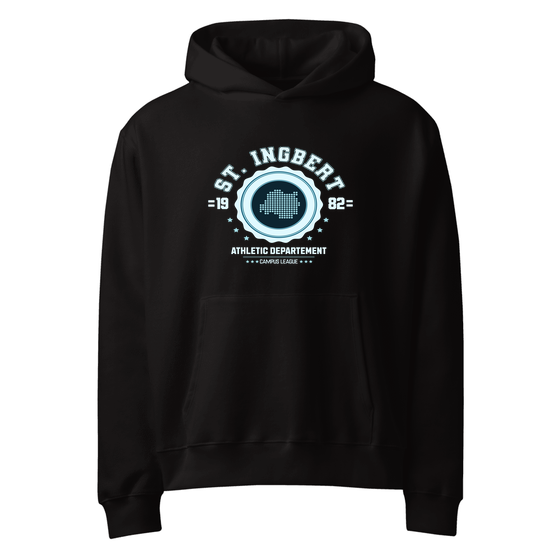 Personalisierbarer St. Ingbert Hoodie – Varsity Hero Design – Schwarz für St. Ingbert