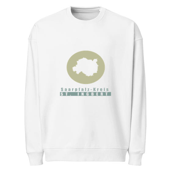 Personalisierbares St. Ingbert Sweatshirt – Minimal Moon Design – Weiß für St. Ingbert