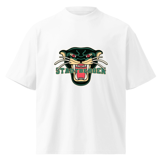 Personalisierbares Stadtbergen T-Shirt – Panther Design – Weiß für Stadtbergen