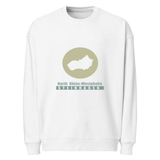 Personalisierbares Steinhagen Sweatshirt – Minimal Moon Design – Weiß für Steinhagen