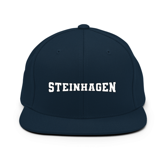 Personalisierbare Steinhagen Cap – Varsity4 Design – Dunkles Navy für Steinhagen
