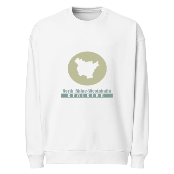 Personalisierbares Stolberg Sweatshirt – Minimal Moon Design – Weiß für Stolberg