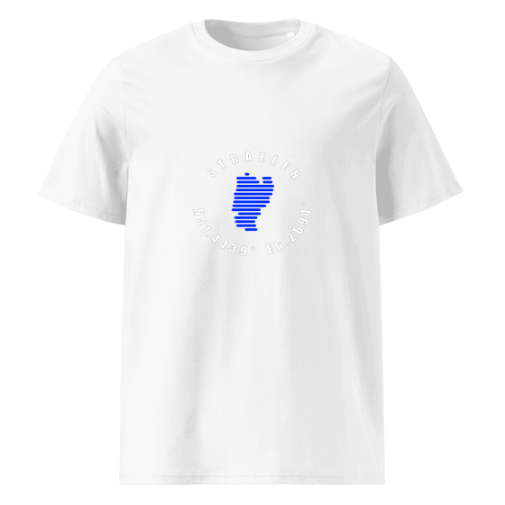Personalisierbares Straelen T-Shirt – Minimal Coordinates Design – Weiß für Straelen