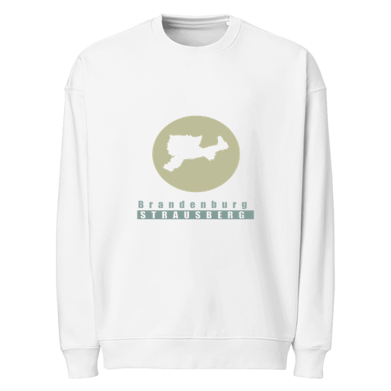 Personalisierbares Strausberg Sweatshirt – Minimal Moon Design – Weiß für Strausberg