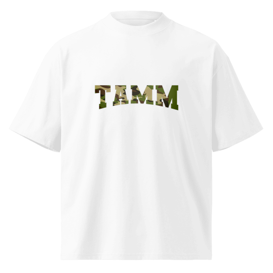 Personalisierbares Tamm T-Shirt – Camouflage Design – Weiß für Tamm