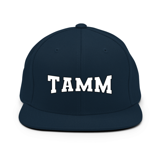 Personalisierbare Tamm Cap – Varsity4 Design – Dunkles Navy für Tamm