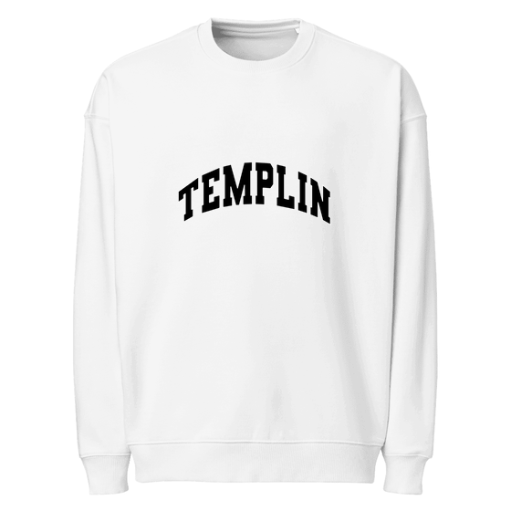 Personalisierbares Templin Sweatshirt – Varsity3 Design – Weiß für Templin
