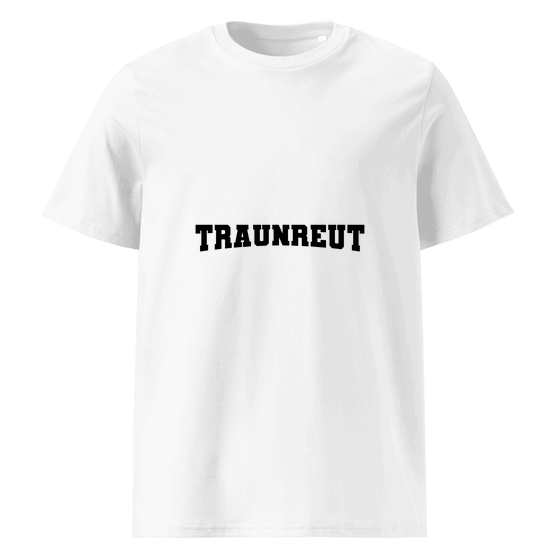 Personalisierbares Traunreut T-Shirt – Varsity17 Design – Weiß für Traunreut
