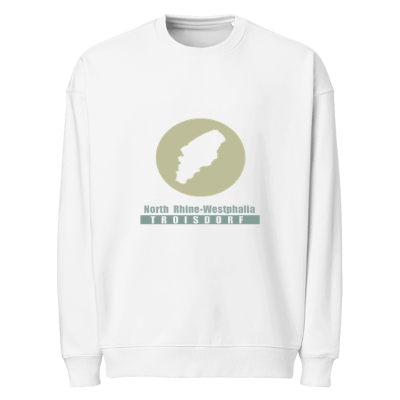 Personalisierbares Troisdorf Sweatshirt – Minimal Moon Design – Weiß für Troisdorf