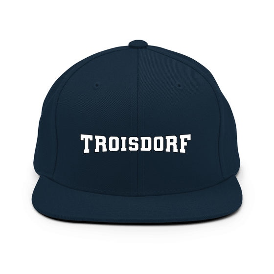 Personalisierbare Troisdorf Cap – Varsity4 Design – Dunkles Navy für Troisdorf