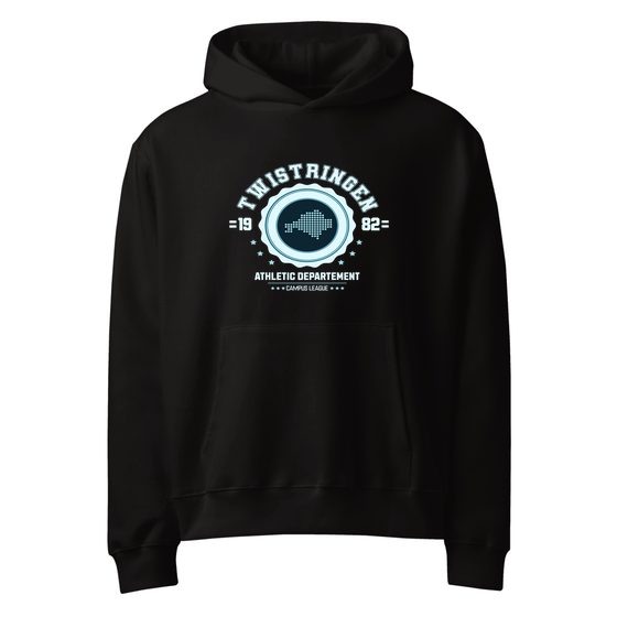 Personalisierbarer Twistringen Hoodie – Varsity Hero Design – Schwarz für Twistringen