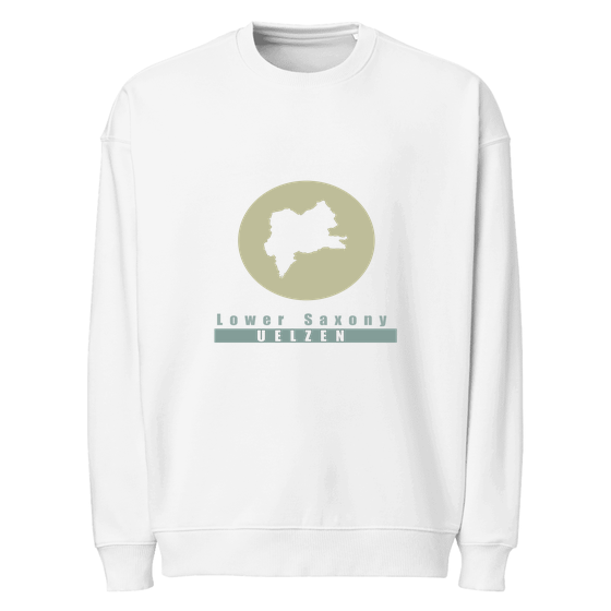 Personalisierbares Uelzen Sweatshirt – Minimal Moon Design – Weiß für Uelzen