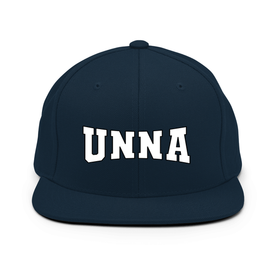 Personalisierbare Unna Cap – Varsity4 Design – Dunkles Navy für Unna