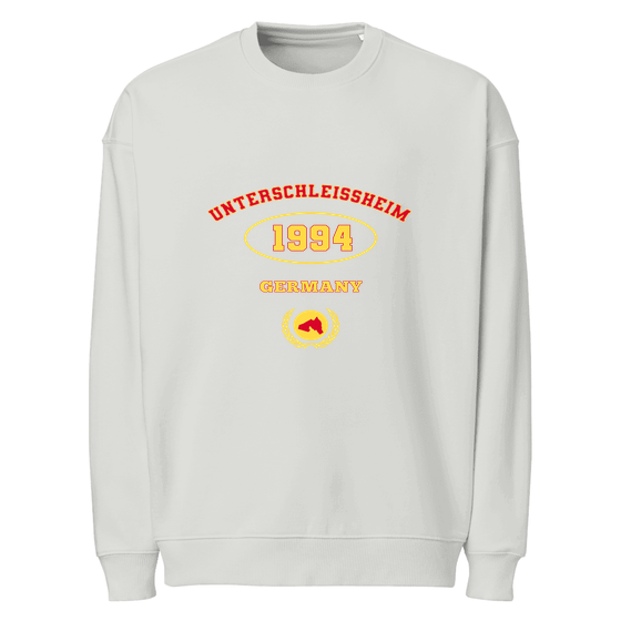 Personalisierbares Unterschleißheim Sweatshirt – University 1994 Design – Heather Grau für Unterschleißheim