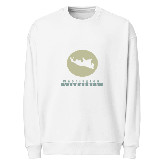 Vancouver Sweatshirt with Minimal Moon design (Weiß)