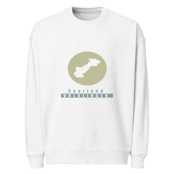 Personalisierbares Völklingen Sweatshirt – Minimal Moon Design – Weiß für Völklingen