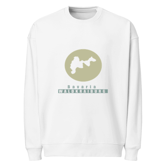 Personalisierbares Waldkraiburg Sweatshirt – Minimal Moon Design – Weiß für Waldkraiburg