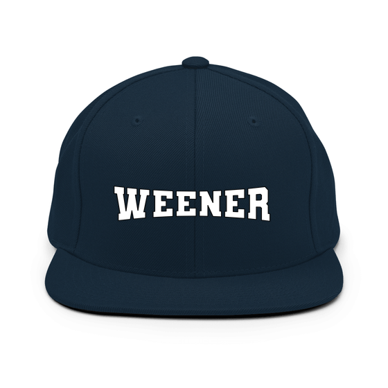 Personalisierbare Weener Cap – Varsity4 Design – Dunkles Navy für Weener