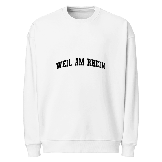 Personalisierbares Weil am Rhein Sweatshirt – Varsity3 Design – Weiß für Weil am Rhein