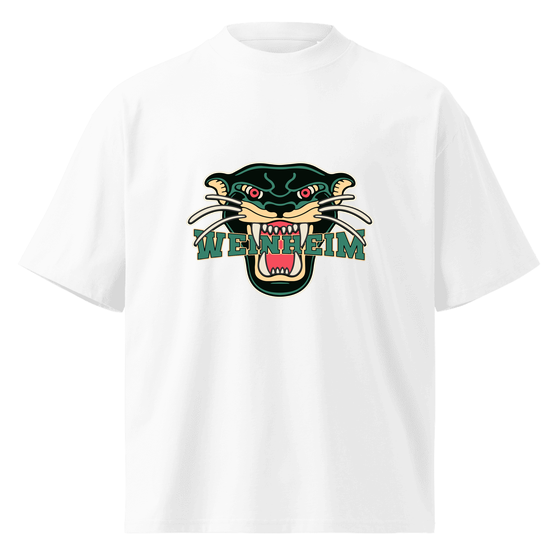 Personalisierbares Weinheim T-Shirt – Panther Design – Weiß für Weinheim