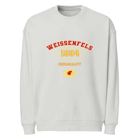 Personalisierbares Weißenfels Sweatshirt – University 1994 Design – Heather Grau für Weißenfels