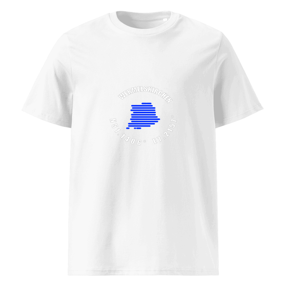 Personalisierbares Wermelskirchen T-Shirt – Minimal Coordinates Design – Weiß für Wermelskirchen