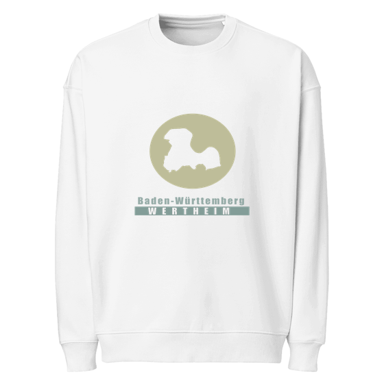 Personalisierbares Wertheim Sweatshirt – Minimal Moon Design – Weiß für Wertheim