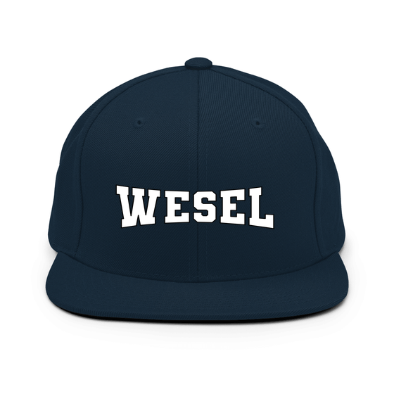 Personalisierbare Wesel Cap – Varsity4 Design – Dunkles Navy für Wesel