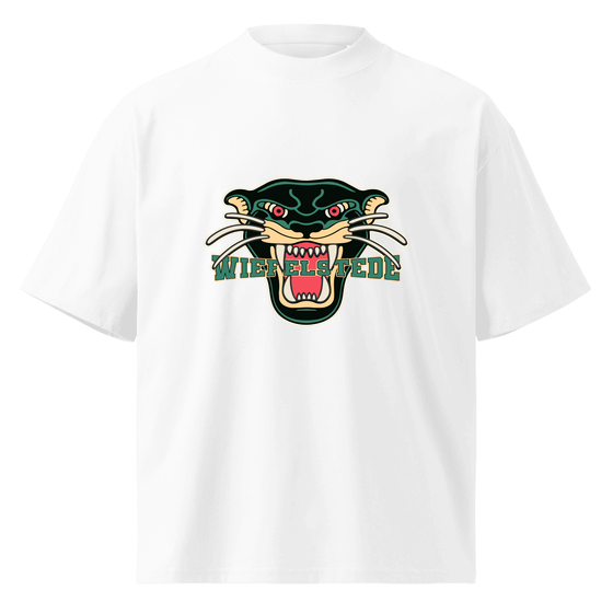 Personalisierbares Wiefelstede T-Shirt – Panther Design – Weiß für Wiefelstede