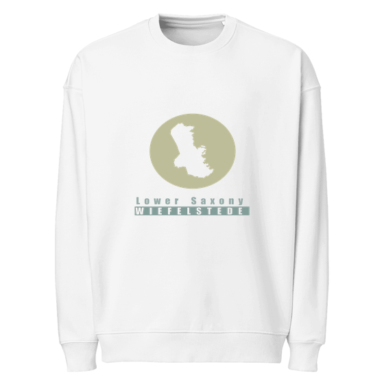 Personalisierbares Wiefelstede Sweatshirt – Minimal Moon Design – Weiß für Wiefelstede