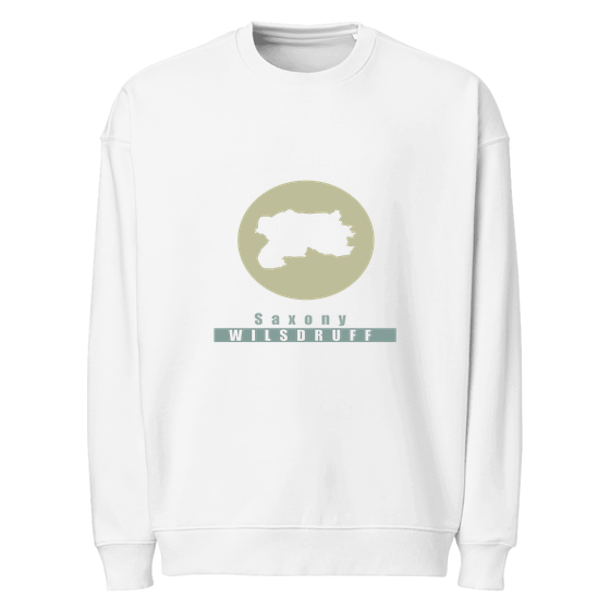 Personalisierbares Wilsdruff Sweatshirt – Minimal Moon Design – Weiß für Wilsdruff