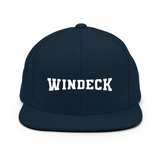 Personalisierbare Windeck Cap – Varsity4 Design – Dunkles Navy für Windeck
