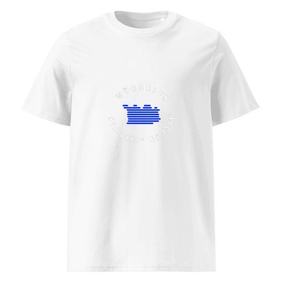 Personalisierbares Würselen T-Shirt – Minimal Coordinates Design – Weiß für Würselen