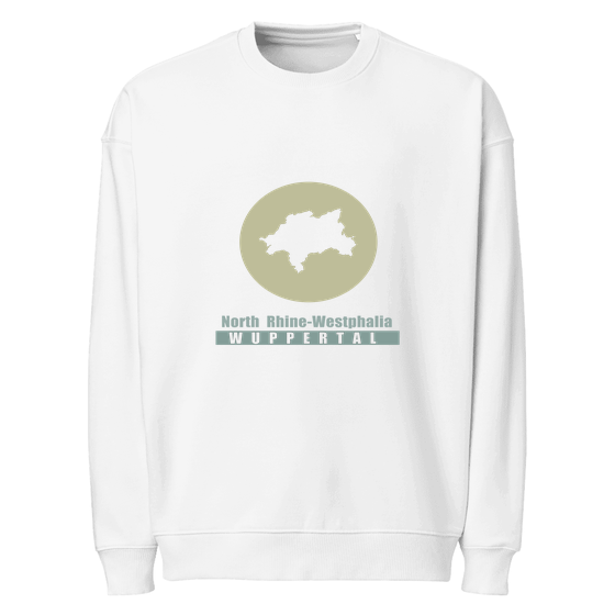 Personalisierbares Wuppertal Sweatshirt – Minimal Moon Design – Weiß für Wuppertal
