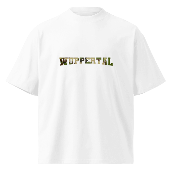 Personalisierbares Wuppertal T-Shirt – Camouflage Design – Weiß für Wuppertal