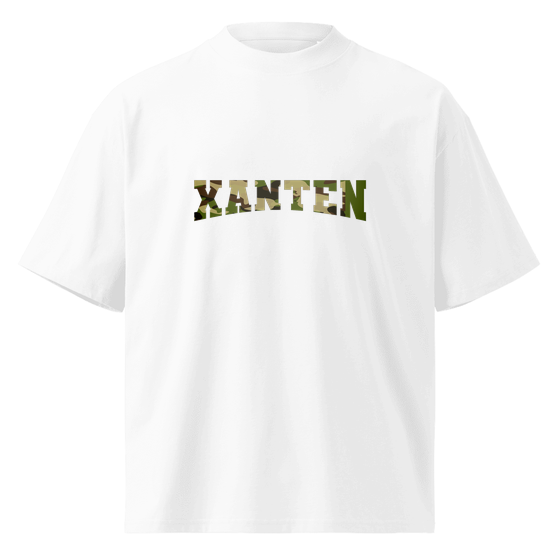 Personalisierbares Xanten T-Shirt – Camouflage Design – Weiß für Xanten