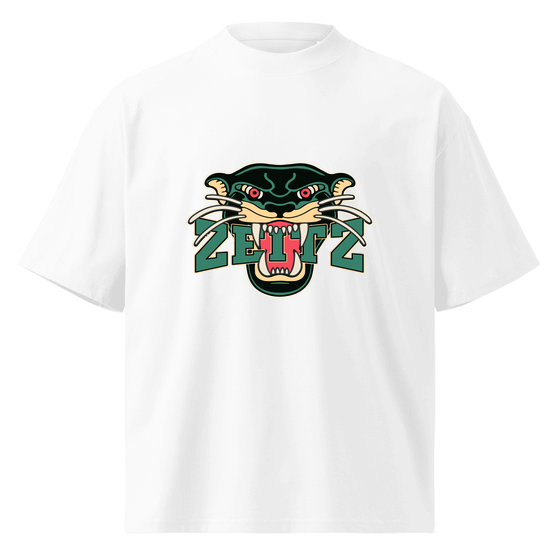 Personalisierbares Zeitz T-Shirt – Panther Design – Weiß für Zeitz