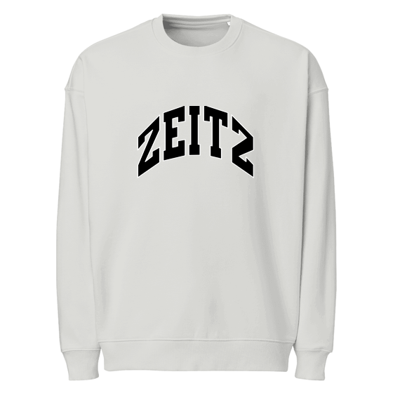 Personalisierbares Zeitz Sweatshirt – Varsity3 Design – Heather Grau für Zeitz