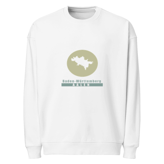 Aalen Sweatshirt mit Minimal Moon-Design (Weiß)