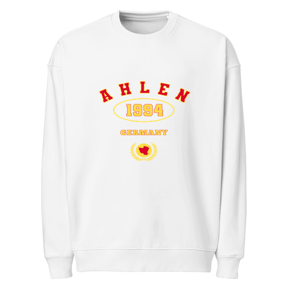 Ahlen Sweatshirt mit University 1994-Design (Weiß) – Produktansicht