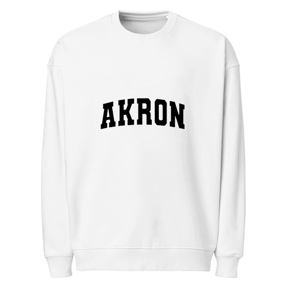 Akron Sweatshirt with Varsity3 design (White)