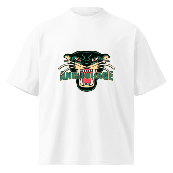 Anchorage T-Shirt with Panther design (White) – Produktansicht