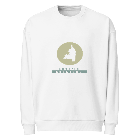 Augsburg Sweatshirt mit Minimal Moon-Design (Weiß) – Produktansicht