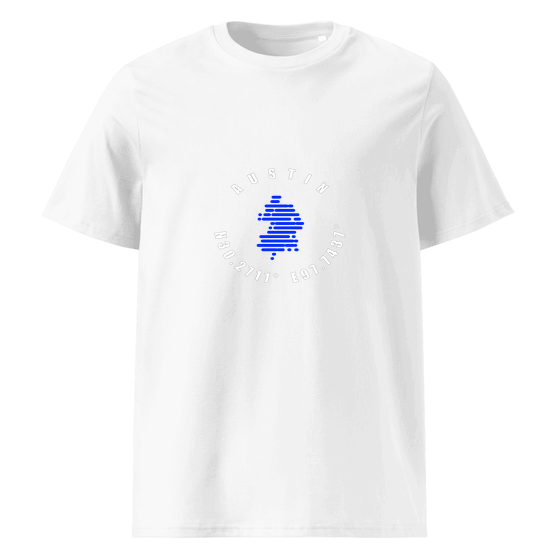 Austin T-Shirt with Minimal Coordinates design (White)