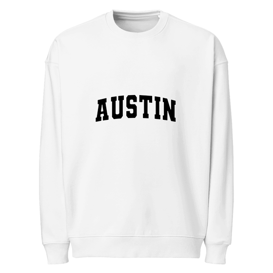 Austin Sweatshirt with Varsity3 design (White)