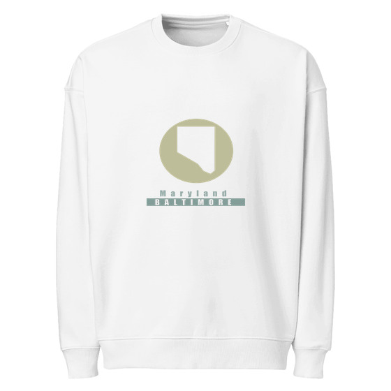 Baltimore Sweatshirt with Minimal Moon design (White)