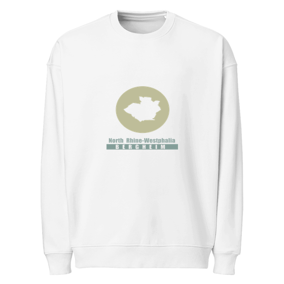 Bergheim Sweatshirt mit Minimal Moon-Design (Weiß)